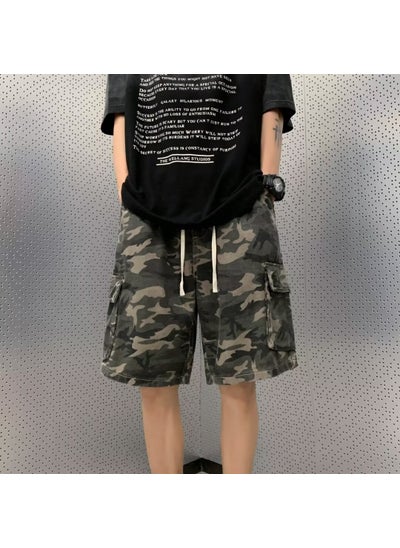 اشتري Mens Retro Camo Cargo Shorts High Street Summer fan color في الامارات