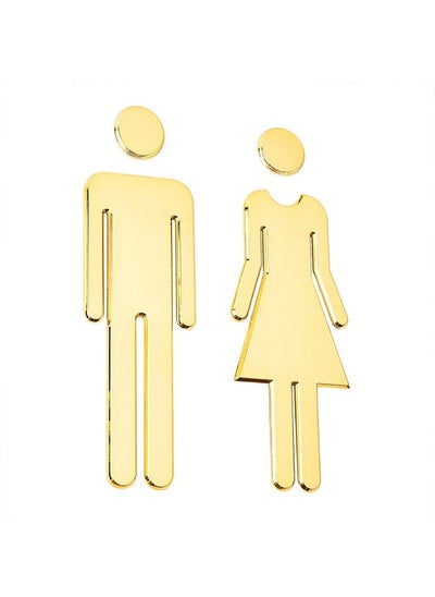 Buy Toilet Signs Self Adhesive for Ladies and Gentlemen, Washroom Door Signs for Home Hotel Office Store Parking Restaurant in Saudi Arabia