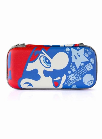 اشتري Super Mario Pattern Zippered Storage Bag for Nintendo Switch, Protective Portable Switch Carry Case with 10 Game Card Slots, Portable Travel Carry Cover for Switch في السعودية