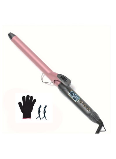 Buy Professional Hair Curler 25mm ,Curling Iron with Ceramic Coating with Protective Glove & 2 Clips in Saudi Arabia