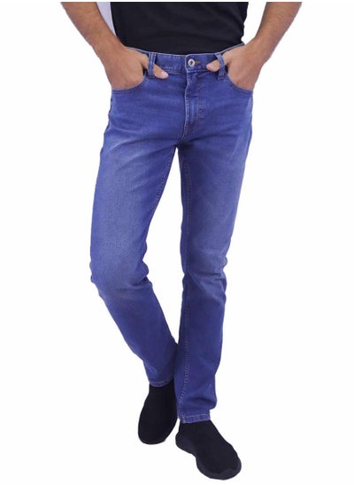 Buy Men's Low Rise Skinny Jeans - Blue in Saudi Arabia