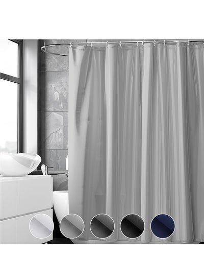 Buy Shower Curtain with Waterproof, Mildew-resistant, and Antimicrobial Properties, 180cm Wide, Washable, Quick-Drying in UAE