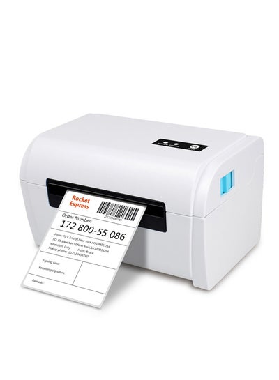 Buy Thermal Label Printer High Speed Shipping Label Printer USB BT Connection Support 40-110mm Paper Width Compatible with Windows for Supermarket Store Restaurant Logistic in Saudi Arabia