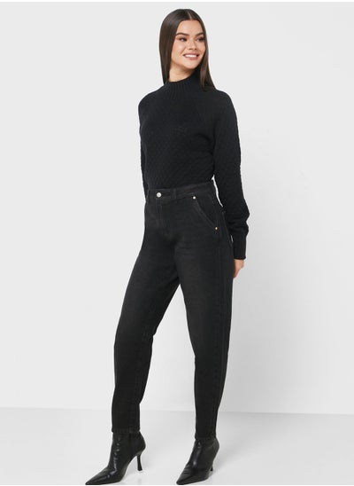 Buy High Waist Mom Jeans in Saudi Arabia