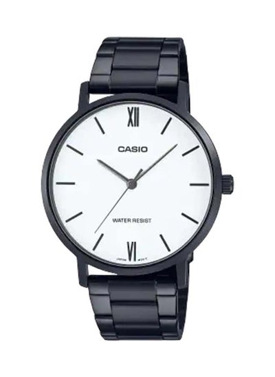 Buy Analog Round Waterproof Wrist Watch With Stainless Steel MTP-VT01B-7BUDF in UAE