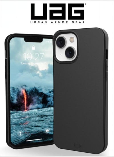 Buy Apple iPhone 13 Case Outback Ultra Thin Eco-Friendly Protective Cover Fully Biodegradable and Compostable - Black in UAE