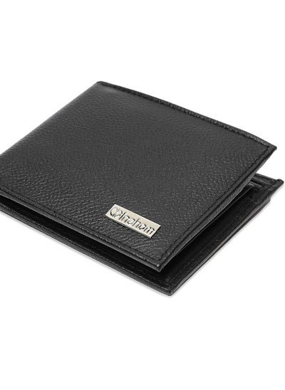 Buy Inahom Bi-Fold Organised Wallet Flat Nappa Genuine and Smooth Leather Upper IM2021XDA0007-001-Black in UAE