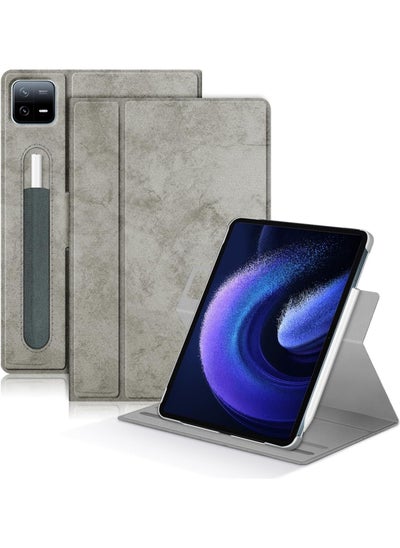 Buy 360° Adjustable Swivel Case for Xiaomi Pad 6/6 Pro, Comes with external pen holder, with Xiaomi Pad 6 Tablet 11 inch Latest Multi-Angle Stand Cover for Mi Pad 6 Pro Tablet (Gray, Does Not Include Pen) in Saudi Arabia