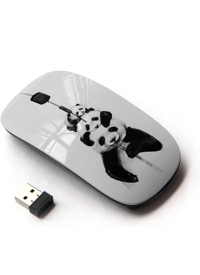 Buy [ Optical 2.4G Wireless Mouse ] [ Panda Bears Bamboo Black White Baby ] Laptop Accessories in Saudi Arabia