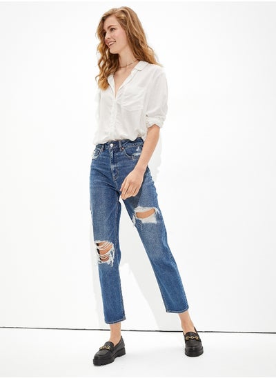 اشتري AE Stretch Mom Straight Jean في الامارات