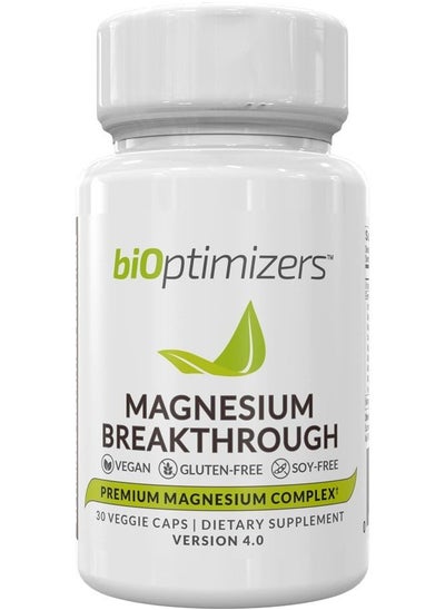 اشتري Magnesium Breakthrough Supplement 4.0 - Has 7 Forms of Magnesium: Glycinate, Malate, Citrate, and More - Natural Sleep and Brain Supplement - 30 Capsules في الامارات