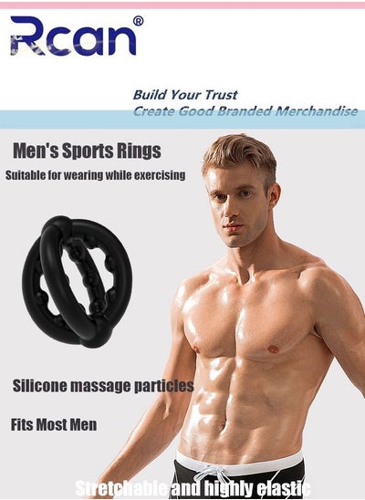 Buy Silicone Elastic Sports Ring Men's Sports Exercise Resistance Ring Massage Convex Points Extend Stamina Waterproof Sweatproof Soft Wear Resistant Tear Resistant Suitable for Men Sports Home in Saudi Arabia