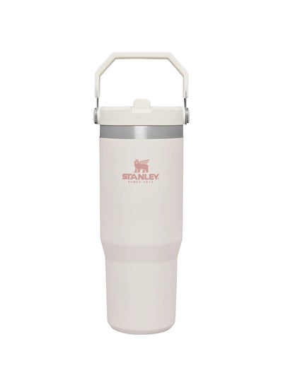 Buy Stanley foldable Straw ice flow water bottle  887ml keeps cool for up to 12 hours-Rose Quartz in Saudi Arabia