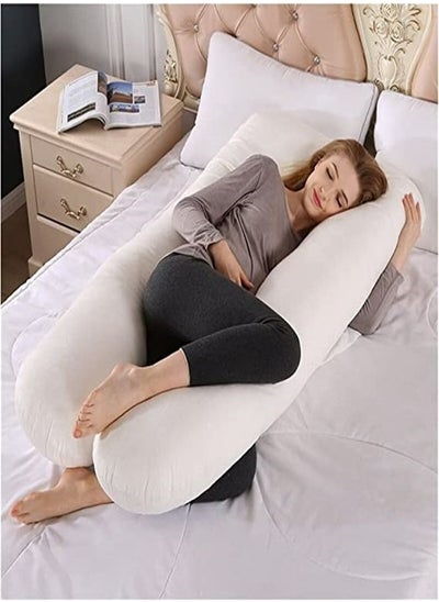 Buy Premium U Shape Comfortable Pregnancy Pillow (White) in Saudi Arabia