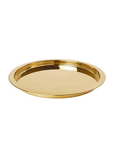 اشتري Stainless Steel Tray 38Cm Brass في مصر