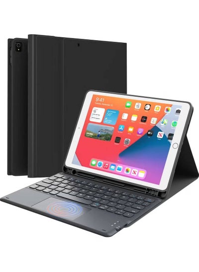 Buy iPad Keyboard 9th Generation, Keyboard for iPad 8th Generation/7th Gen 10.2 Inch, Smart Trackpad, Detachable Wireless with Pencil Holder in UAE