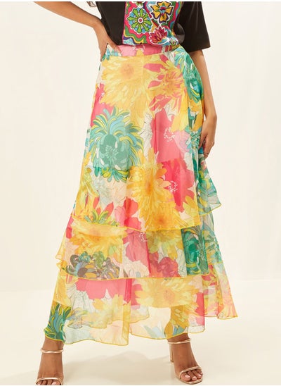 Buy Floral Printed Ruffle Skirts in Saudi Arabia