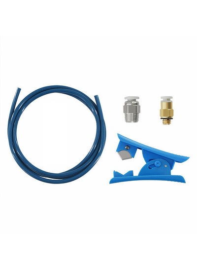 اشتري 3D Printer Kit PTFE Tubing Hose Pipe 1 Meter for 1.75mm Filament with PTFE Tube Cutter PC4-M6 Pneumatic Fittings & PC4-M10 Pneumatic Fittings Blue في الامارات