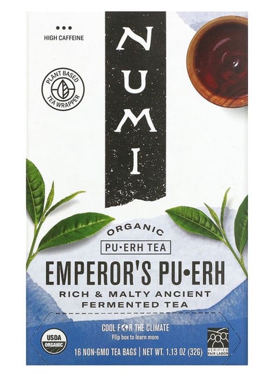 Buy Organic Pu-Erh Tea Emperor's Pu-Erh 16 Tea Bags 1.13 oz (32 g) in UAE