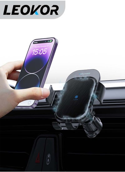 Buy Wireless Car Charger for Samsung Galaxy Z Flip 5, (Dual Coils) Fast Charging Phone Car Mount for Air Vent Dashboard for Samsung Galaxy Z Flip 4/3/2 in Saudi Arabia