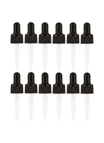 اشتري Glass Eye Droppers For 10Ml & 15Ml Essential Oil Bottles Set Of 12 Black Compatible With Doterrayoung Livingedens Gardenplant Guruaura Caciarocky Mtnetc في الامارات