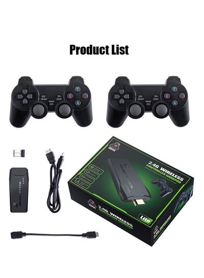 Buy Game Console 4K HD Video Game Console 2.4G Dual Wireless Controller, Classic 64GB Retro TV Game Console 10000 Game Stick in Egypt