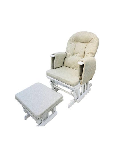 Buy Nursing Chair Cushions With Storage Pocket, Smooth Rocking Motion, Easy To Assemble, Solid Hardwood Base in UAE