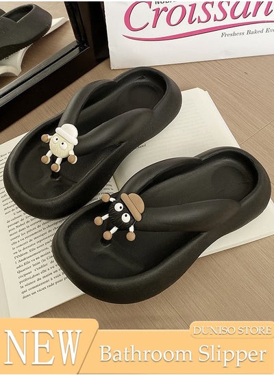 Buy Slippers for Women Non-slip Thick Sole Bath Slippers Soft Shower Slippers Open Toe Quick Drying Slide Sandal Beach Sandals Women's House Flip Flops for Indoor & Outdoor in UAE