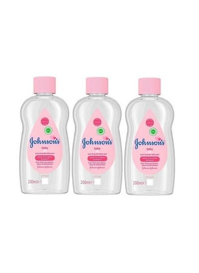 Buy Pack of 3 Baby Oil 200ml in UAE