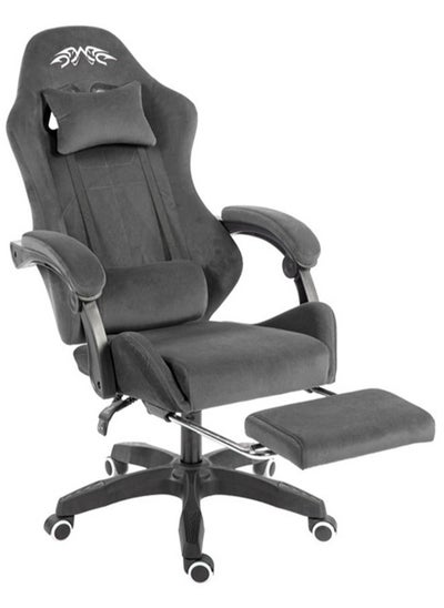 Buy Gaming Chair Office Chair with Footrest Racing Ergonomic Chair Flannelette Reclining Video Game Chair Adjustable Armrest High Back Gamer Chair with Headrest and Lumbar Support in Saudi Arabia