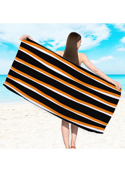 Buy Microfiber Beach Towel Fast Large-drying design, highly absorbent towels, quick-drying blanket, lightweight. Ideal for the beach, pool, travel, swimming, camping, yoga, gym 70*150cm in UAE