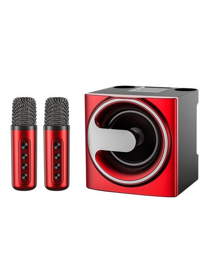 Buy YS-207 Portable Bluetooth Speaker with 2 Wireless Microphones in UAE