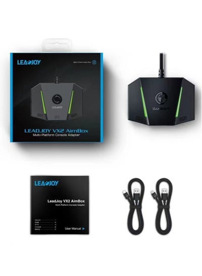 اشتري LEADJOY VX2 AimBox Keyboard Mouse Controller Adapter Converter, Multi-Platform Console Adapter Reverdible USB 2.0 Compatible في السعودية