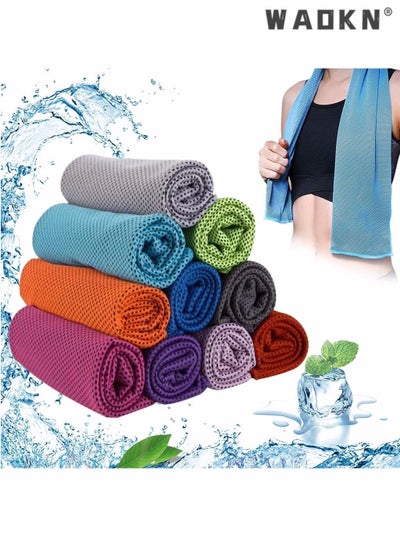 Buy Cooling Towels, 10 Pack Ice Towel, Mesh Cooling Towel, Soft Breathable Chilly Towel, Ice Towel for Neck, Microfiber Towel, for Yoga, Golf, Sport, Running, Gym, Workout, Camping, Fitness, 30 * 80 cm in UAE