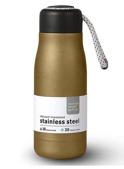 Buy Stainless Steel Vacuum Insulated Bottle Sports Water Bottle 350ml-Gold in Egypt