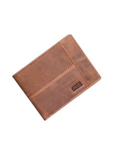 Buy Fend Genuine Leather Men's Wallet with RFID Protection Tan in UAE