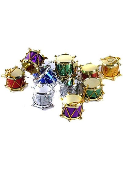 Buy 12 Christmas Drum Decorations Plastic Bongo Pendant Gift Venue Arrangement in Egypt