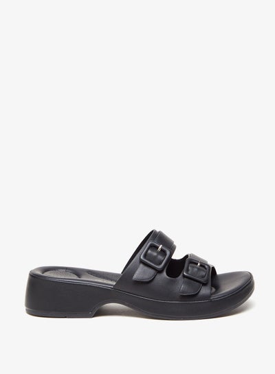 Buy Open Toe Slip On Sandals with Flat Heels in UAE