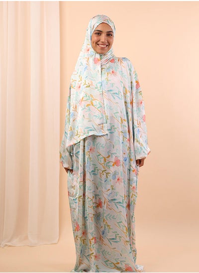 اشتري Printed Satin Isdal Off White For Women في مصر