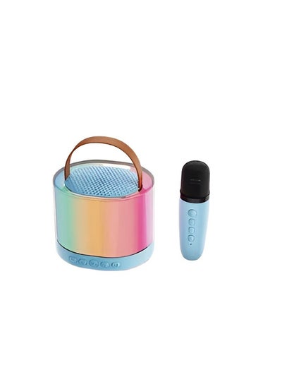 اشتري Music speaker (BDT K55) - wireless Bluetooth connection - equipped with microphone - colorful lighting (Light Blue) في مصر