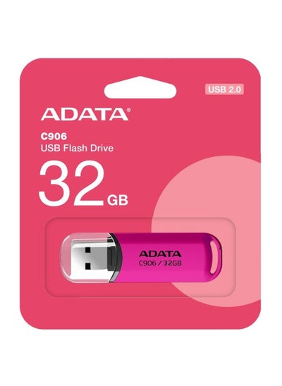 Buy ADATA C906 Compact | 32GB USB Flash Drive | Lightweight and Fast Data Transfer | Pink in UAE