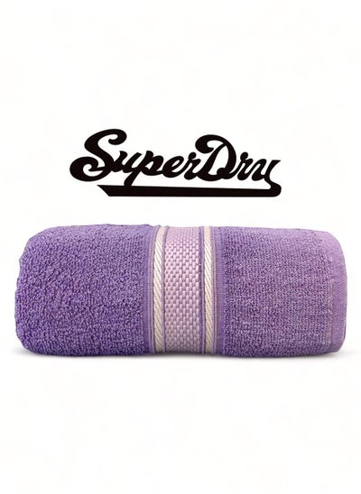 Buy Super Dry And Ultra Absorbent Bath Towel 450GSM - Quick Dry Towel For Bathroom, Pool, Beach (70x140cm) Purple in Saudi Arabia