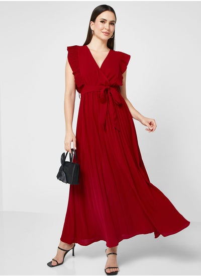 Buy Pleated Wrap Dress in Saudi Arabia