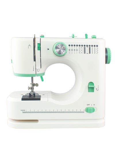 Buy Double Needle Double Thread Electric Sewing Machine, 12 Needle Reversible Two Way Home Portable Sewing Machine, Clothing Hemming Buttonhole Sewing Equipment in Saudi Arabia