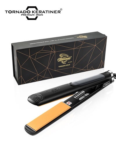 Buy Hair Straightener and Curler 2 in 1 Ceramic Flat Iron with 6 Heat Settings Adjustable Temperature and Heats Up Fast in UAE