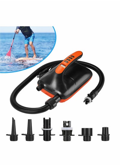 اشتري Air Pump, Electric Digital Air Pump 12V Car Connector Air Inflator, Intelligent Dual Stage and Auto-Off Function, for Paddle Boards, Inflatable Boats Kayaks في الامارات