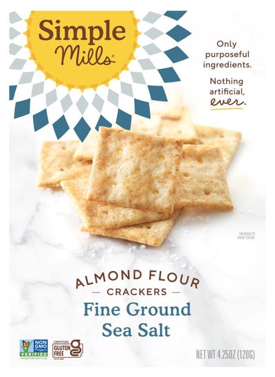 Buy Almond Flour Crackers Fine Ground Sea Salt 4.25 oz (120 g) in UAE