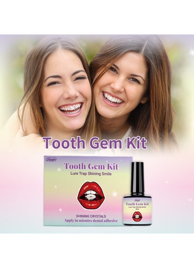 Buy Teeth Gem Kit with Cotton Rolls UV Light Gem Suit Gems Picker and UV Bonding Resin Easy to Use and Remove Safe Great Fashionable Teeth Jewelry Starter Kit Tooth Gem Kit for Professional DIY in Saudi Arabia