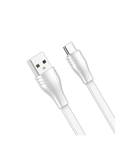 اشتري LS551 Fast Charging Data Cable Type-C To USB-A, 1M Length And 2.1 Current Max - White في مصر