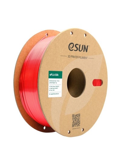 Buy eSUN Silk PLA 3D Printer Filament, Dimensional Accuracy +/- 0.05 mm, 1 kg Spool, 1.75 mm, Red in UAE